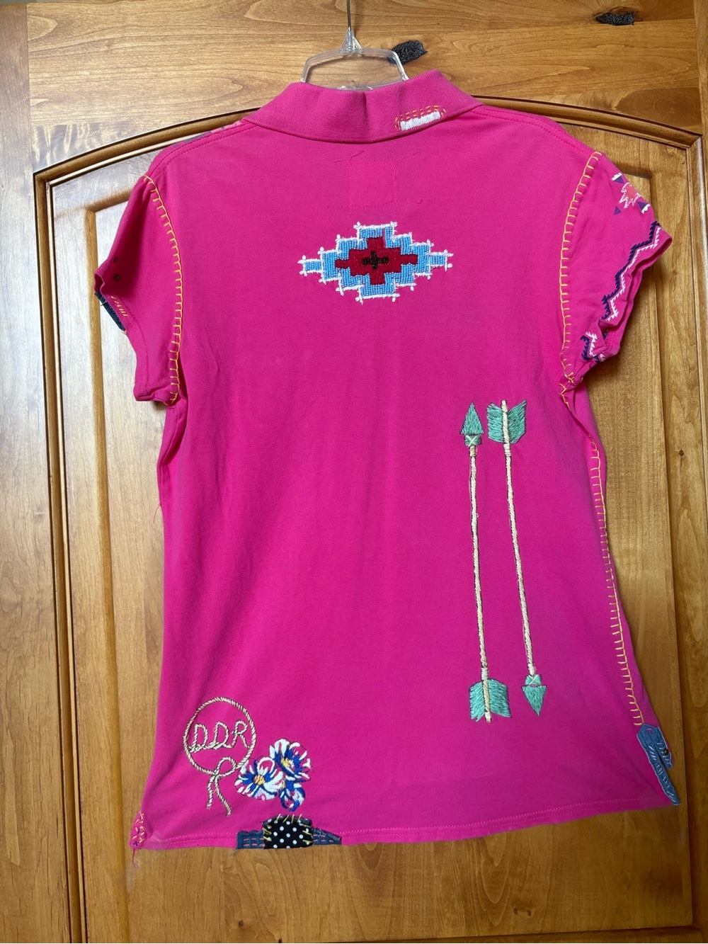 Double D Ranch Embroidered, Beaded Polo. - Picture 2 of 7